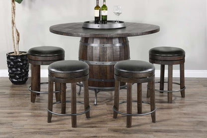 Sunny Designs - Homestead -  Round Pub Table with Wine Barrel Base - 1038TL2 veiw 6