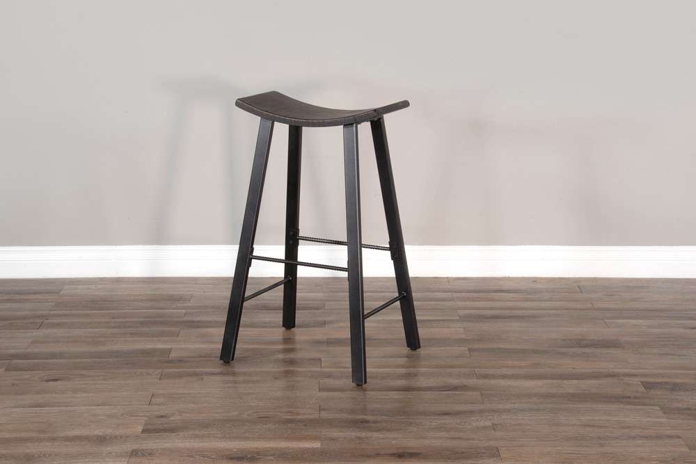 Sunny Designs - Homestead -  Saddle Seat Metal Barstool (Set of 2) - 1659TL-30 veiw 3