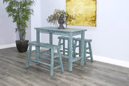 Sunny Designs - Marina -  Counter Carriage House Crossback Barstool, Wood Seat - 1671SG-24 view 6