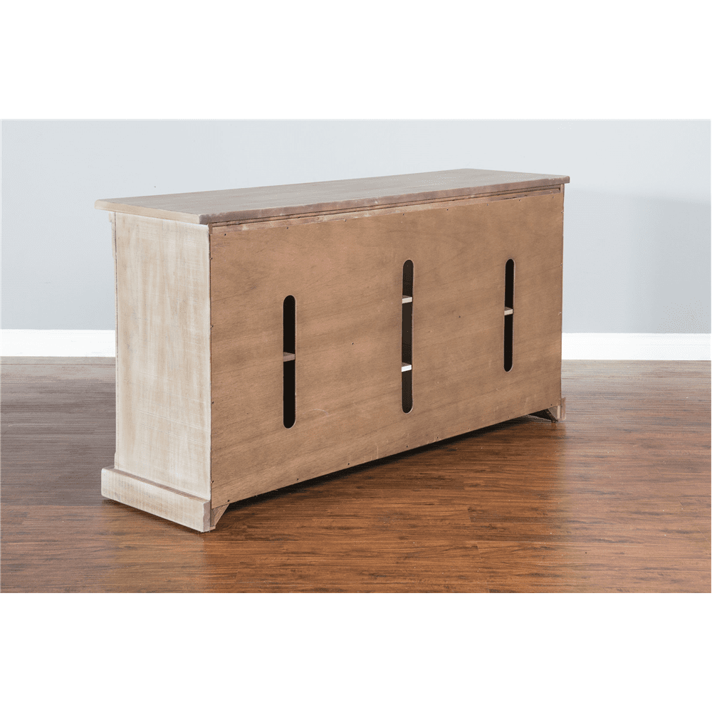 Sunny Designs - Mountain Ash Barn Door 65in TV Console in Light Taupe - 3577MA-2 veiw 6