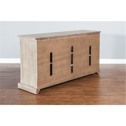 Sunny Designs - Mountain Ash Barn Door 65in TV Console in Light Taupe - 3577MA-2 veiw 6