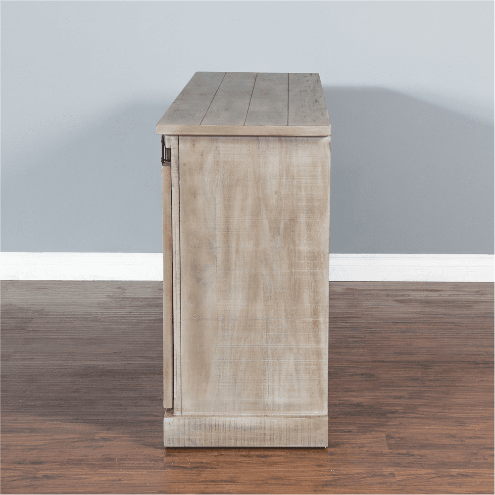 Sunny Designs - Mountain Ash Barn Door 65in TV Console in Light Taupe - 3577MA-2 veiw 7