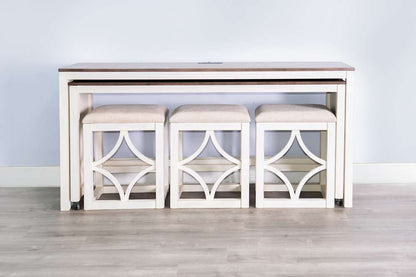 Sunny Designs -  Nesting 5-Piece Console Table with Stools - 2114MB veiw 3
