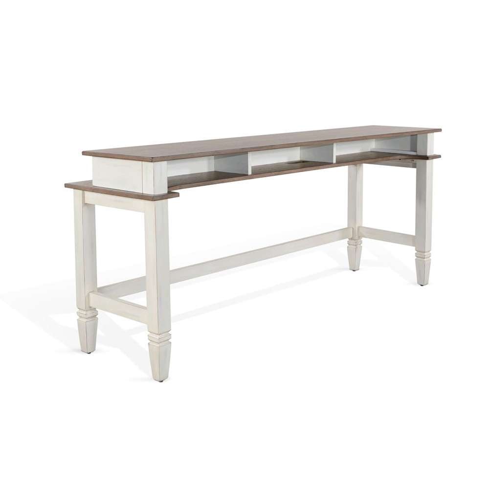 Sunny Designs -  Pasadena Farmhouse Mahogany Console Table in Off White-Light Brown - 3170MB-CT veiw 1