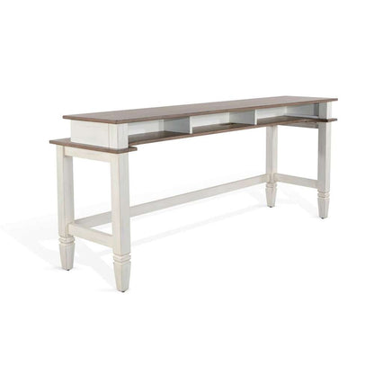 Sunny Designs -  Pasadena Farmhouse Mahogany Console Table in Off White-Light Brown - 3170MB-CT veiw 1