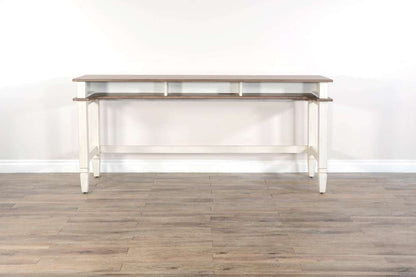Sunny Designs -  Pasadena Farmhouse Mahogany Console Table in Off White-Light Brown - 3170MB-CT veiw 4