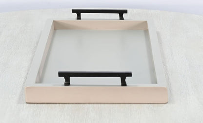 Sunny Designs - Rectangular Tessa Wood Dining Table Tray - Light Grey  - 2151PV view 1
