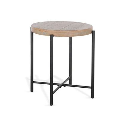 Sunny Designs -  Round  22in Distressed Chair Side Table - 3161WB-CS veiw 1