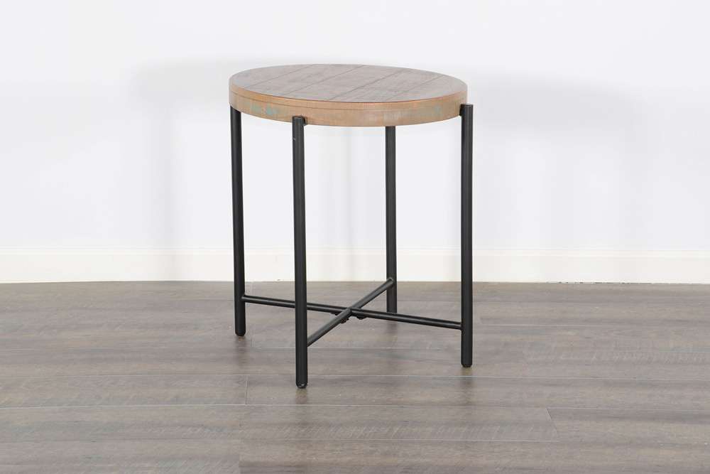 Sunny Designs -  Round  22in Distressed Chair Side Table - 3161WB-CS veiw 3