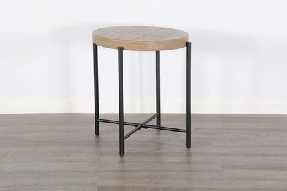 Sunny Designs -  Round  22in Distressed Chair Side Table - 3161WB-CS veiw 3