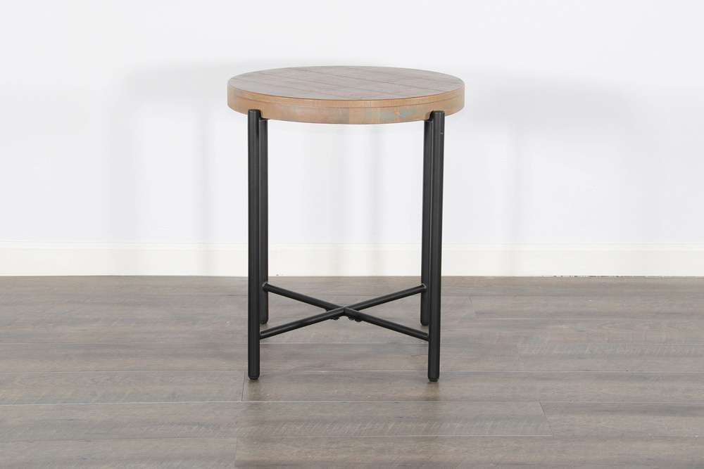 Sunny Designs -  Round  22in Distressed Chair Side Table - 3161WB-CS veiw 4