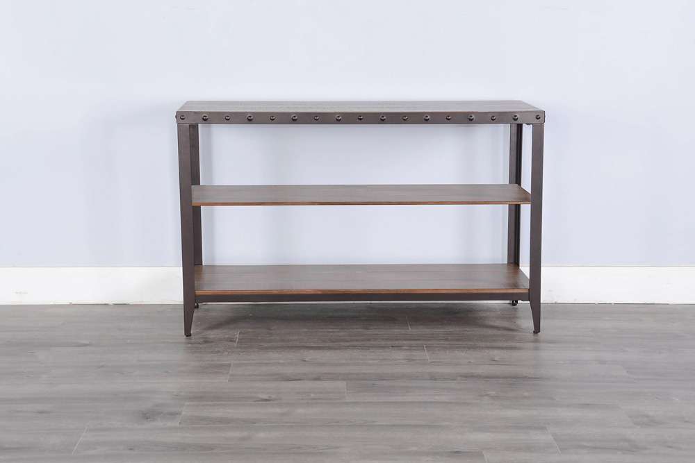 Sunny Designs -  San Diego Metal & Solid Wood Sofa Table in Brown - 3173AB-S veiw 2