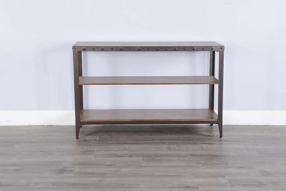 Sunny Designs -  San Diego Metal & Solid Wood Sofa Table in Brown - 3173AB-S veiw 2