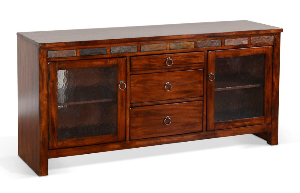 Sunny Designs - Santa Fe 60in TV Console with Game Drawer in Dark Brown - 3403DC2-TC veiw 1