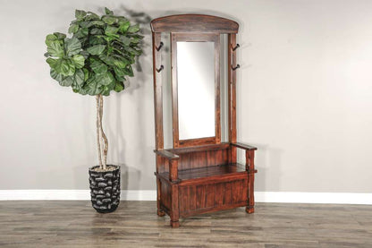 Sunny Designs - Santa Fe -  78in 4-hook Farmhouse Wood Hall Tree - 2537DC2 veiw 2