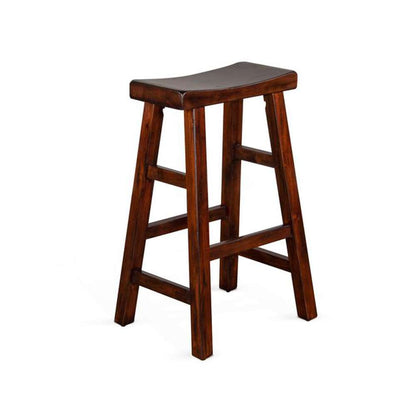 Sunny Designs - Santa Fe -  Bar Saddle Seat Stool, Wood Seat (Set of 2) - 1768DC2-30 veiw 1