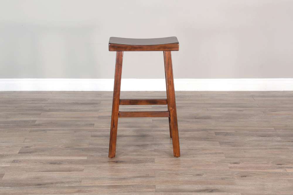 Sunny Designs - Santa Fe -  Bar Saddle Seat Stool, Wood Seat (Set of 2) - 1768DC2-30 veiw 2