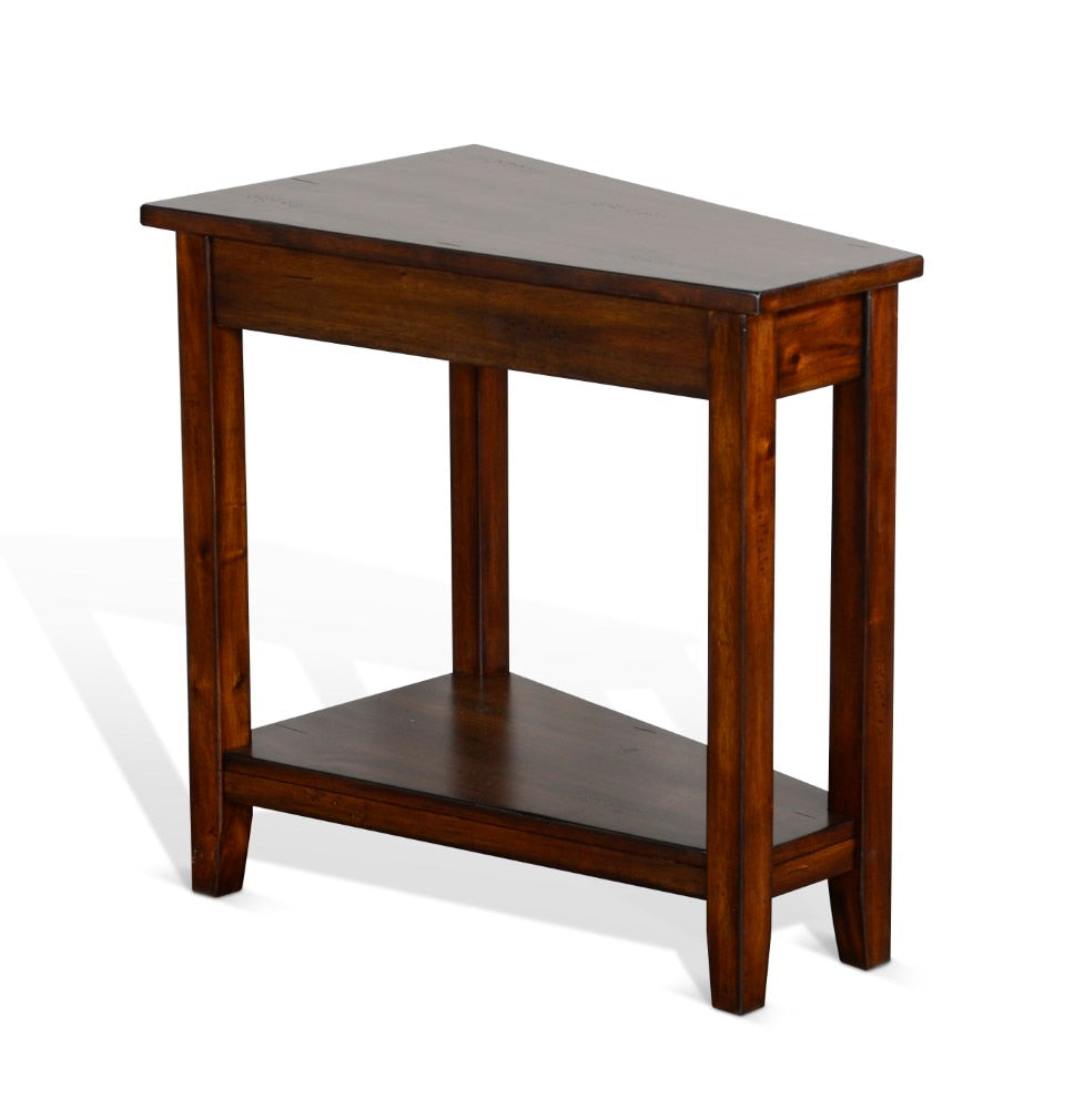 Sunny Designs - Santa Fe Chair Side Table with 1 Shelf in Dark Chocolate - 2226DC2 veiw 1