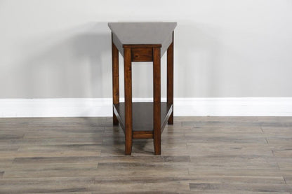 Sunny Designs - Santa Fe Chair Side Table with 1 Shelf in Dark Chocolate - 2226DC2 veiw 3