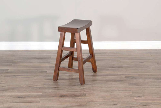 Sunny Designs - Santa Fe -  Counter Saddle Seat Stool, Wood Seat (Set of 2) - 1768DC2-24 veiw 2