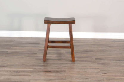 Sunny Designs - Santa Fe -  Counter Saddle Seat Stool, Wood Seat (Set of 2) - 1768DC2-24 veiw 3