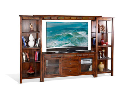 Sunny Designs - Santa Fe -  Santa Fe Entertainment Wall with 2 Piers - 3403DC2 veiw 1