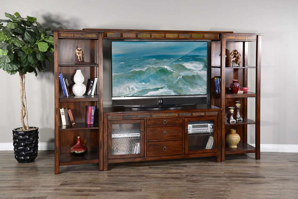 Sunny Designs - Santa Fe -  Santa Fe Entertainment Wall with 2 Piers - 3403DC2 veiw 3