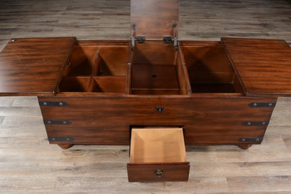 Sunny Designs - Santa Fe Trunk Coffee Table in Dark Brown - 3166DC2-C veiw 3