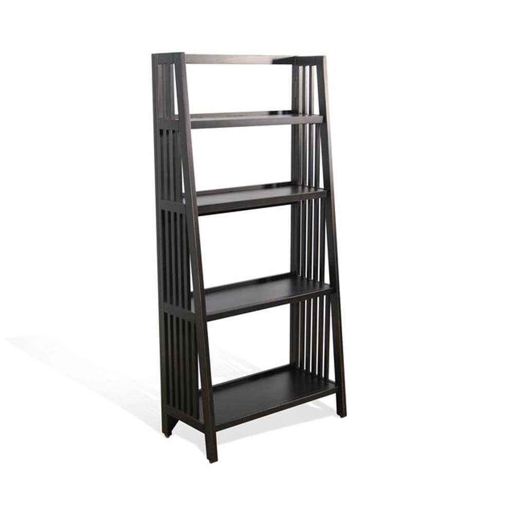 Sunny Designs - Scottsdale -   60in Mahogany Wood Folding Bookcase - 2839BW-60 veiw 1