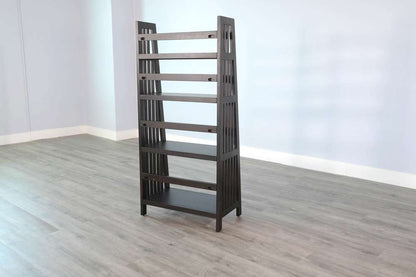 Sunny Designs - Scottsdale -   60in Mahogany Wood Folding Bookcase - 2839BW-60 veiw 2