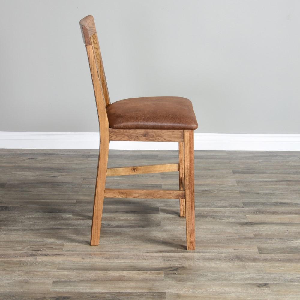 Sunny Designs - Sedona 24inH Slatback Barstool with Cushion Seat in Light Brown (Set of 2) - 1854RO2-CT veiw 3