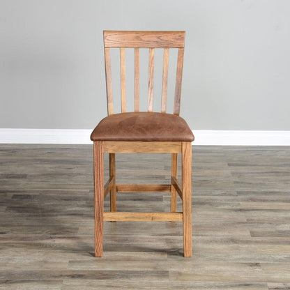 Sunny Designs - Sedona 24inH Slatback Barstool with Cushion Seat in Light Brown (Set of 2) - 1854RO2-CT veiw 4