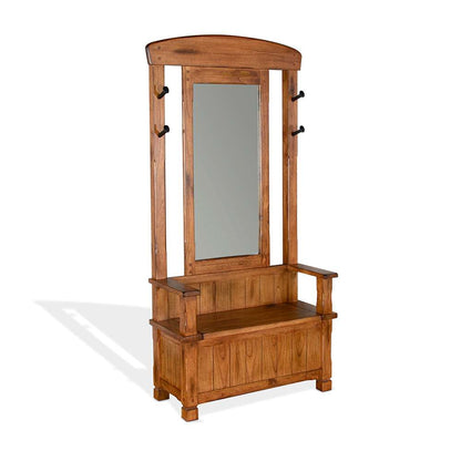 Sunny Designs - Sedona -  78in 4-hook Farmhouse Wood Hall Tree - 2537RO2 veiw 1