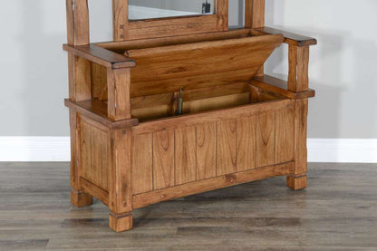Sunny Designs - Sedona -  78in 4-hook Farmhouse Wood Hall Tree - 2537RO2 veiw 3