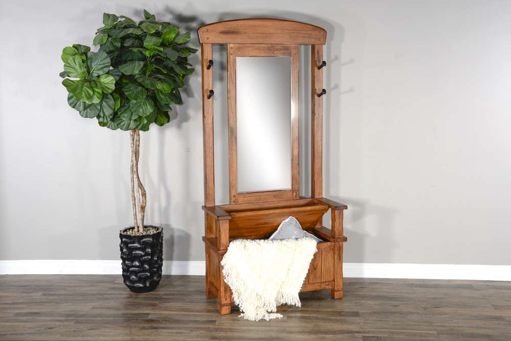 Sunny Designs - Sedona -  78in 4-hook Farmhouse Wood Hall Tree - 2537RO2 veiw 5