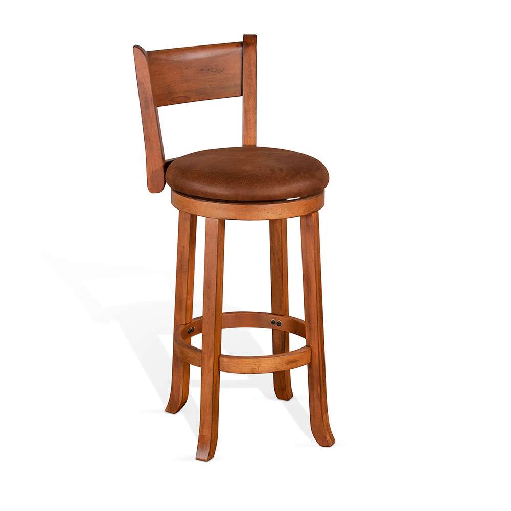 Sunny Designs - Sedona -  Bar Swivel Barstool, Cushion Seat & Back (Set of 2) - 1646RO-B30 veiw 1