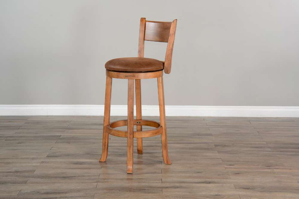 Sunny Designs - Sedona -  Bar Swivel Barstool, Cushion Seat & Back (Set of 2) - 1646RO-B30 veiw 3