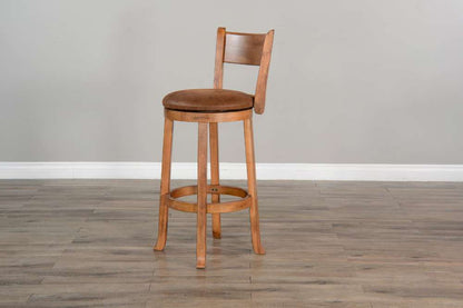 Sunny Designs - Sedona -  Bar Swivel Barstool, Cushion Seat & Back (Set of 2) - 1646RO-B30 veiw 3