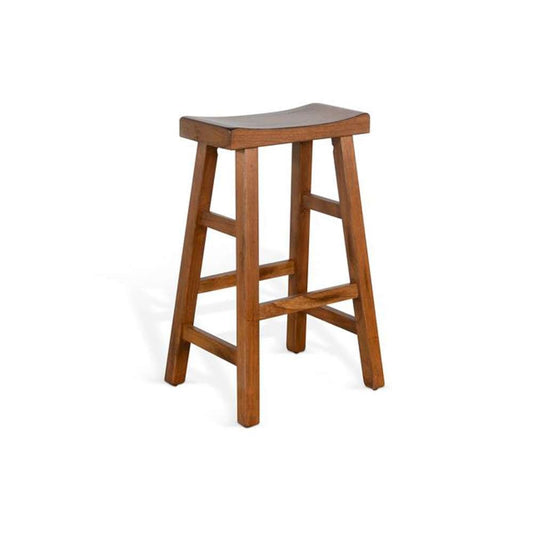 Sunny Designs - Sedona -  Beach Pebble Bar Saddle Seat Stool, Wood Seat (Set of 2) - 1768RO2-30 veiw 1