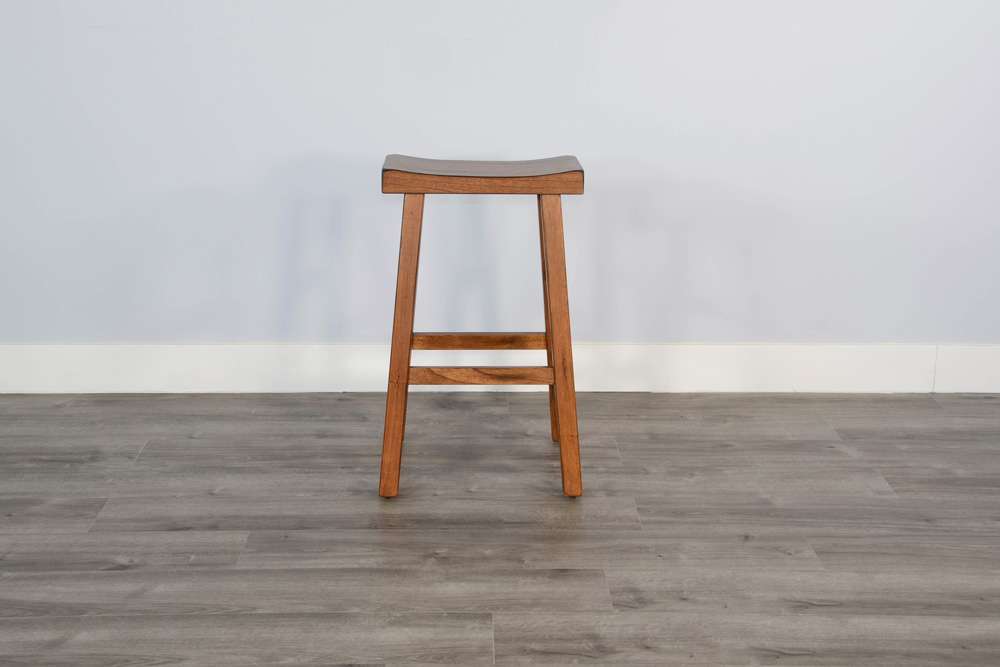 Sunny Designs - Sedona -  Beach Pebble Bar Saddle Seat Stool, Wood Seat (Set of 2) - 1768RO2-30 veiw 3