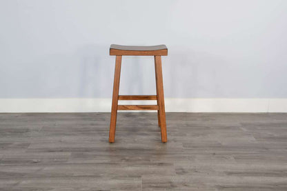 Sunny Designs - Sedona -  Beach Pebble Bar Saddle Seat Stool, Wood Seat (Set of 2) - 1768RO2-30 veiw 3