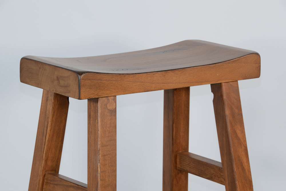 Sunny Designs - Sedona -  Beach Pebble Bar Saddle Seat Stool, Wood Seat (Set of 2) - 1768RO2-30 veiw 5