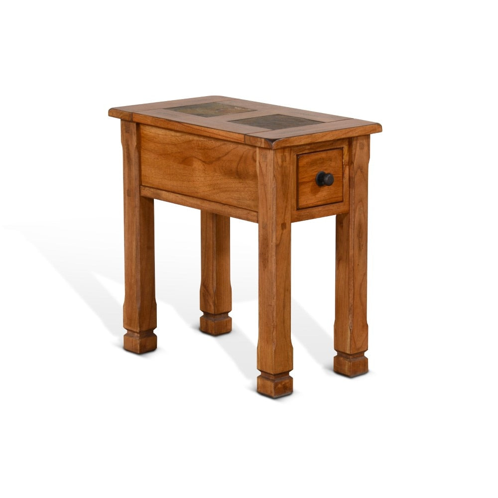 Sunny Designs - Sedona Chair Side Table in Light Brown - 3143RO2-CS veiw 1