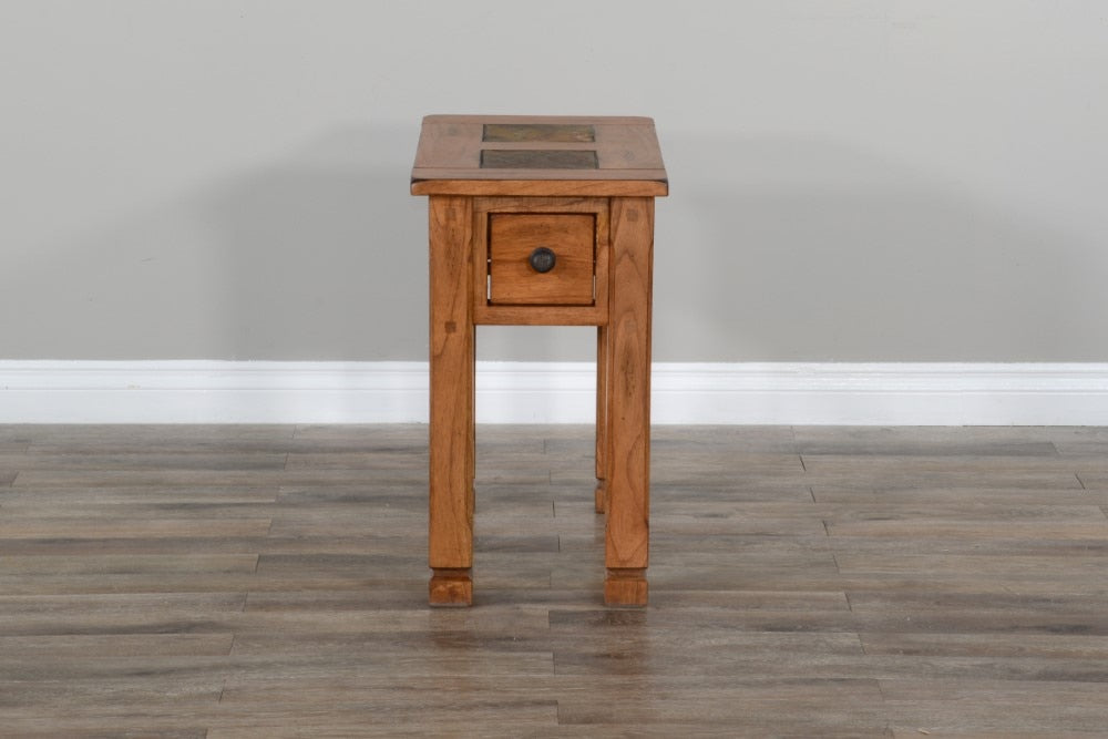 Sunny Designs - Sedona Chair Side Table in Light Brown - 3143RO2-CS veiw 4