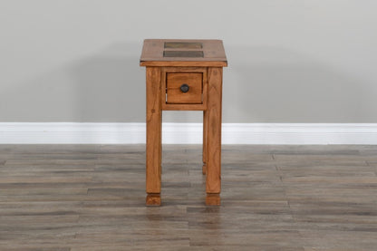 Sunny Designs - Sedona Chair Side Table in Light Brown - 3143RO2-CS veiw 4