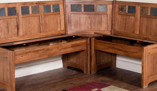 Sunny Designs - Sedona Corner Bench - Light Brown - 0219RO2-BL_BS veiw 1