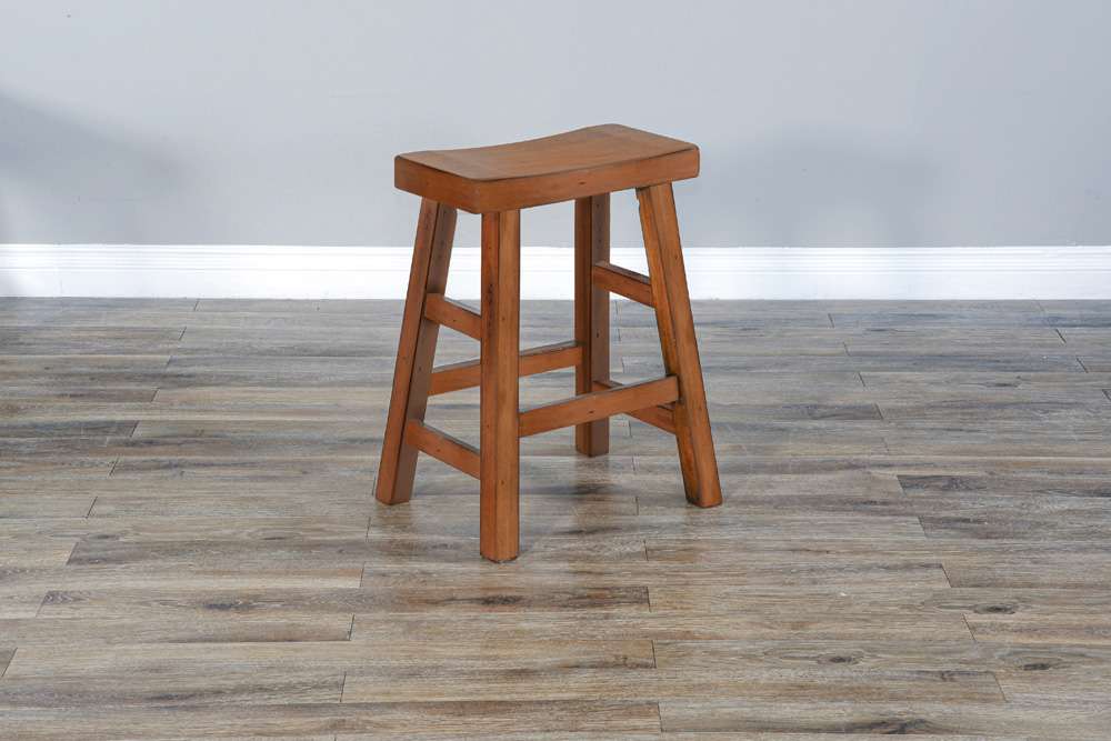 Sunny Designs - Sedona -  Counter Saddle Seat Stool, Wood Seat (Set of 2) - 1768RO2-24 veiw 3