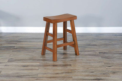 Sunny Designs - Sedona -  Counter Saddle Seat Stool, Wood Seat (Set of 2) - 1768RO2-24 veiw 3