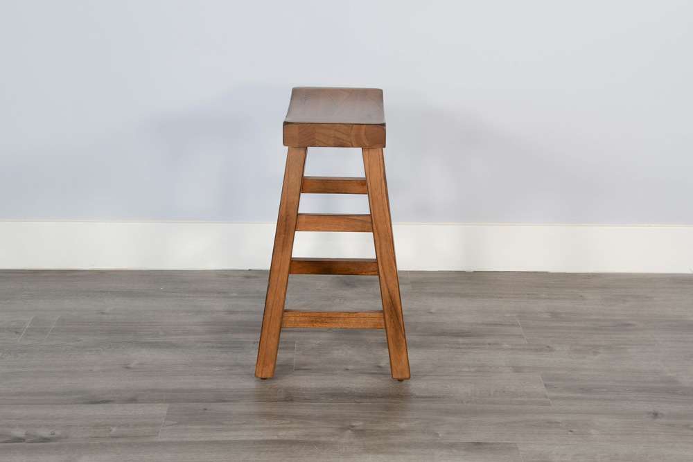 Sunny Designs - Sedona -  Counter Saddle Seat Stool, Wood Seat (Set of 2) - 1768RO2-24 veiw 4