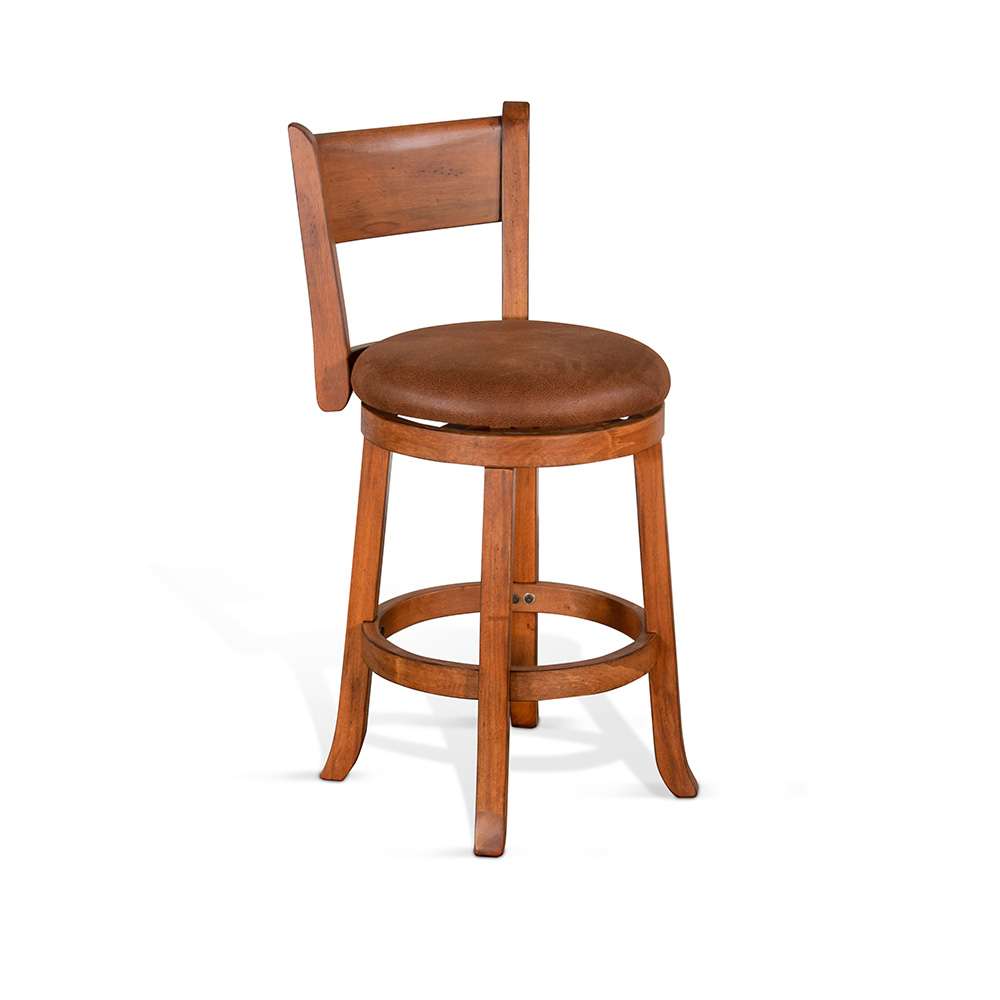 Sunny Designs - Sedona -  Counter Swivel Barstool, Cushion Seat & Back (Set of 2) - 1646RO-B24 veiw 1